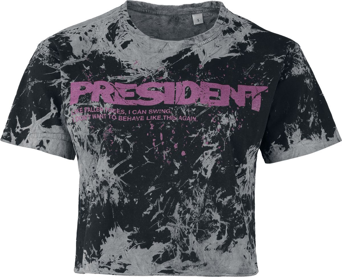 President Key Crop Dámské tričko tmavě šedá - RockTime.cz President Key Crop Dámské tričko tmavě šedá - RockTime.cz