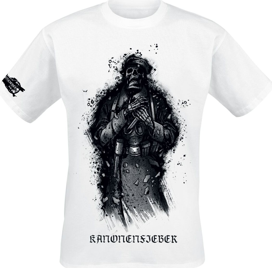 Kanonenfieber Soldatengrab Tričko bílá - RockTime.cz