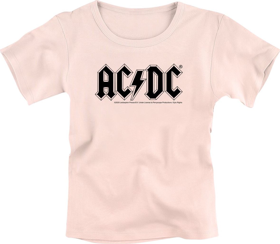 AC/DC Metal-Kids - Logo detské tricko světle růžová - RockTime.cz