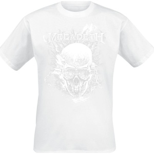 Megadeth Vic & Flames Tričko bílá