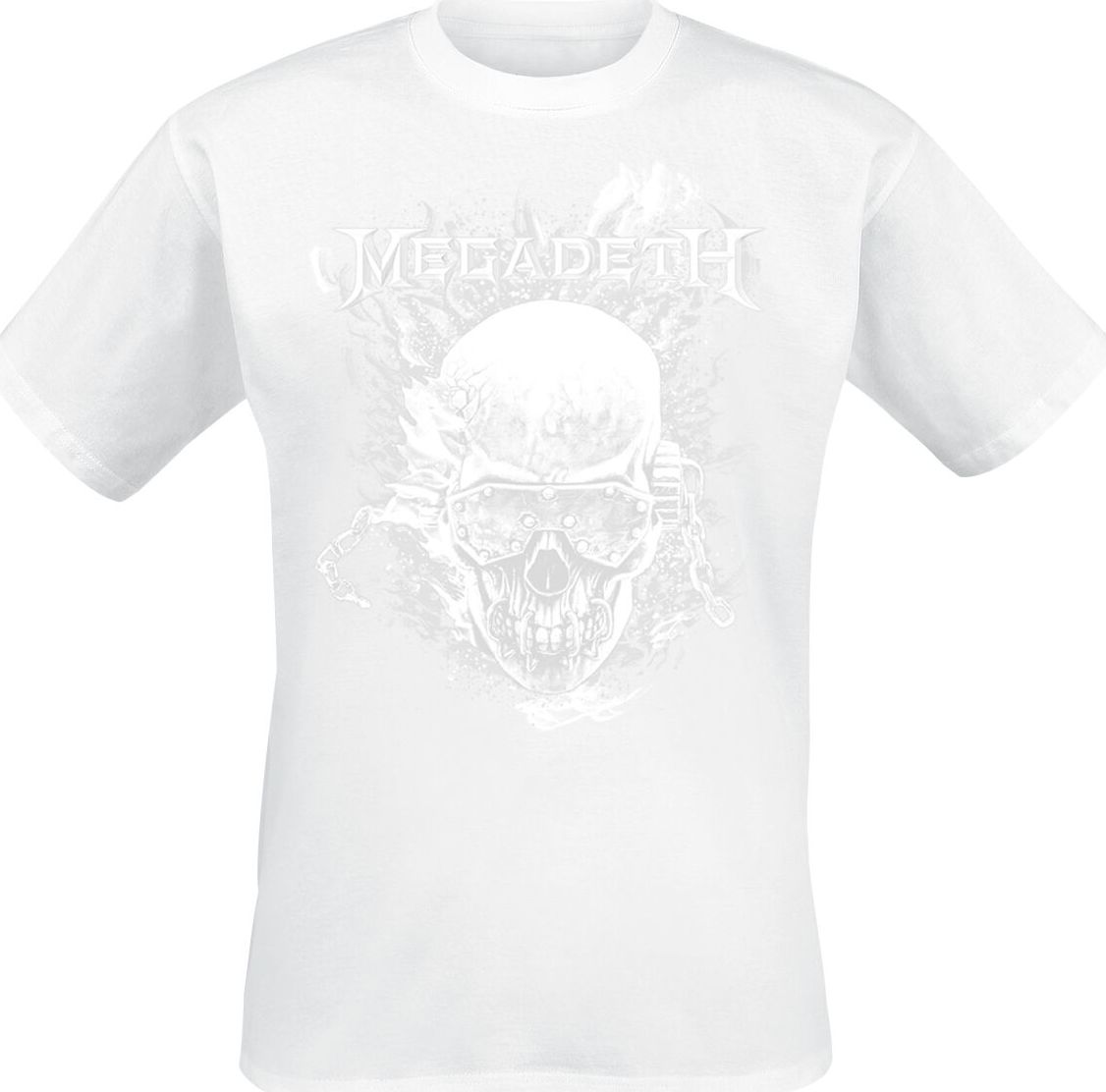 Megadeth Vic & Flames Tričko bílá - RockTime.cz