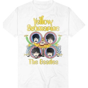 The Beatles Yellow Submarine Heads Tričko bílá - RockTime.cz