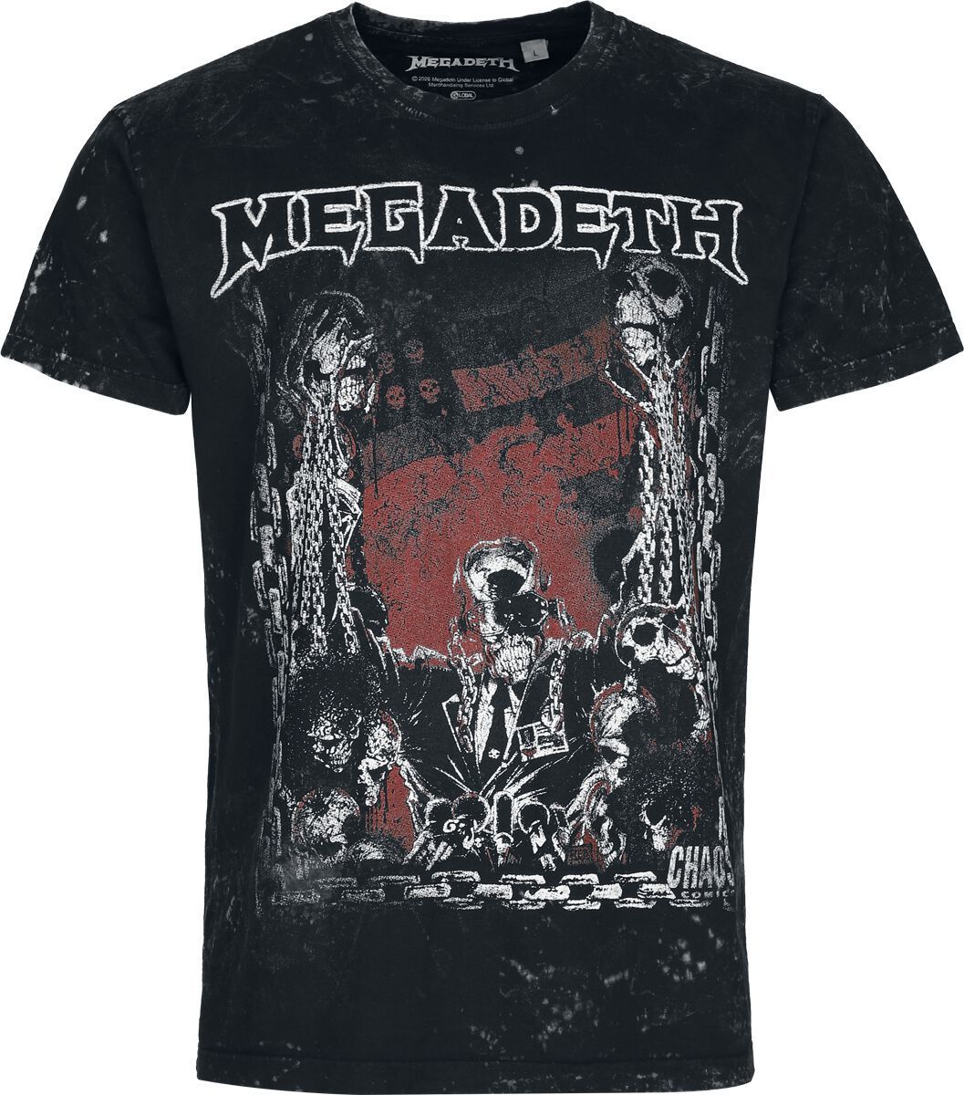 Megadeth Chains Tričko cerná/šedá - RockTime.cz