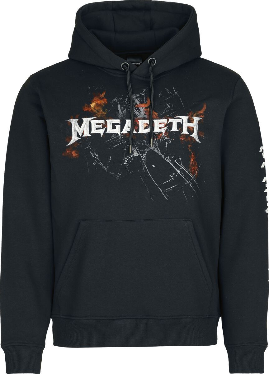 Megadeth Flames Mikina s kapucí černá - RockTime.cz