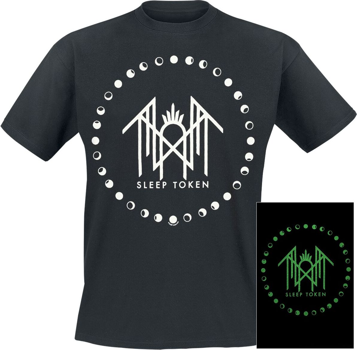 Sleep Token Moon Phase - Glow In The Dark Tričko černá - RockTime.cz