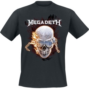 Megadeth Vic & Flames Tričko černá