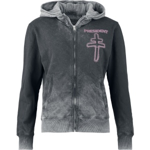 President Release Dámská mikina s kapucí na zip šedá - RockTime.cz