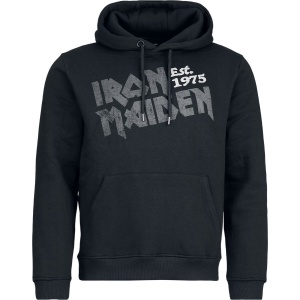 Iron Maiden Stamp Logo Mikina s kapucí černá