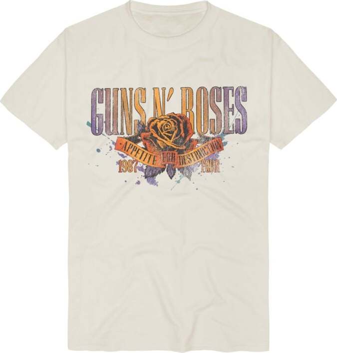 Guns N' Roses Appetite Tour 1987 Tričko přírodní - RockTime.cz