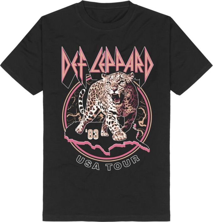 Def Leppard USA Tour 1983 Tričko černá - RockTime.cz