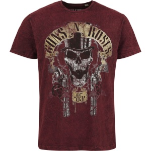 Guns N' Roses Top Hat Tričko červená