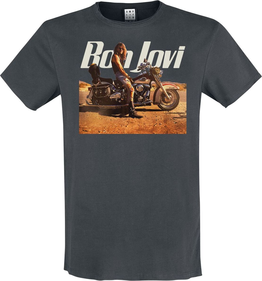 Bon Jovi Amplified Collection - Wanted Dead Or Alive Tričko charcoal - RockTime.cz