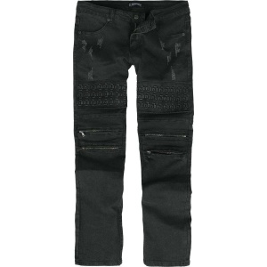 Rammstein Logo Jeans Džíny černá