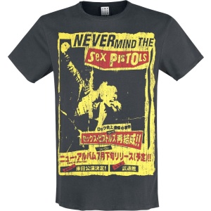 Sex Pistols Amplified Collection - Never Mind Tričko charcoal