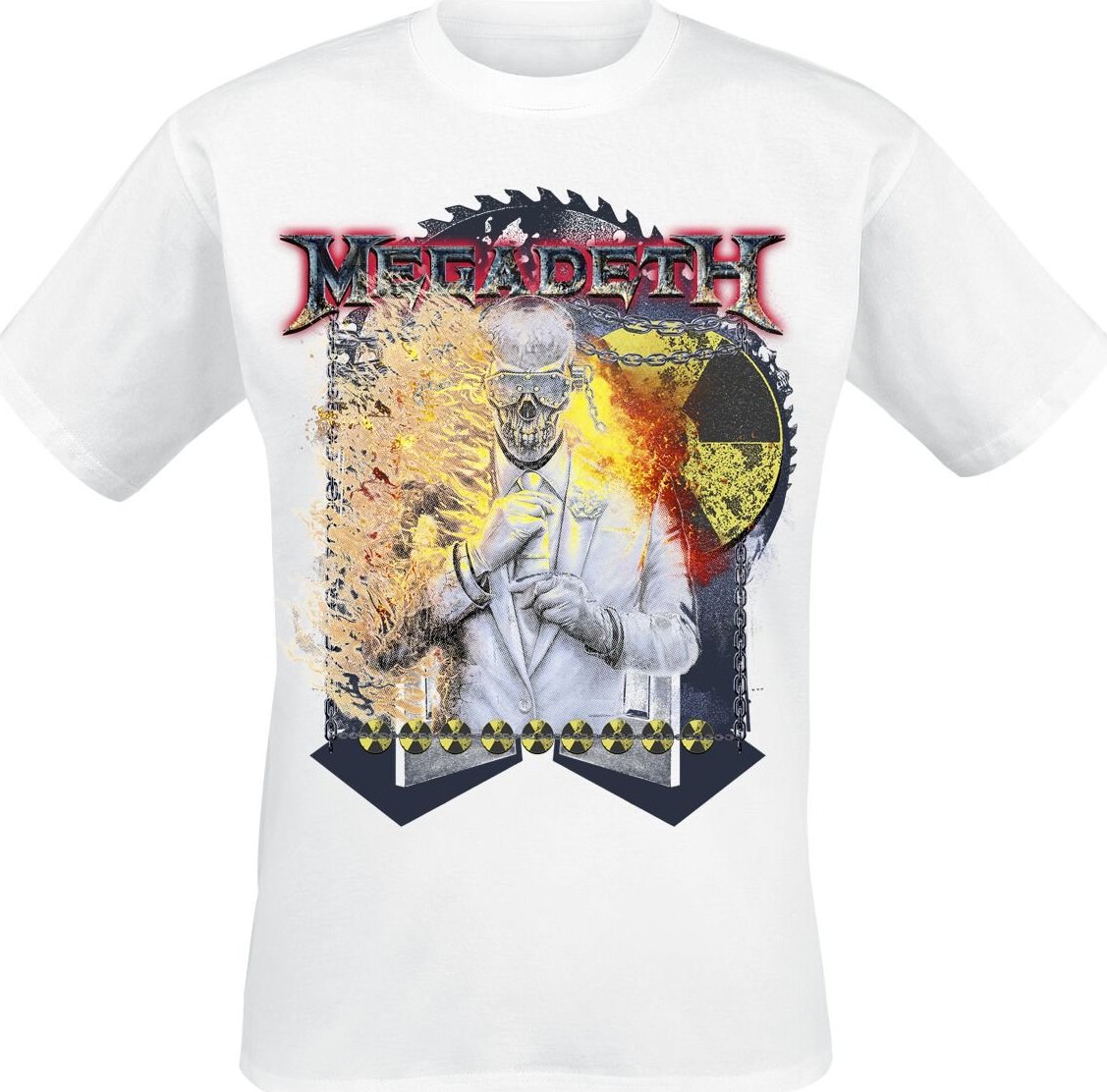 Megadeth Vic Sawblade Tričko bílá - RockTime.cz