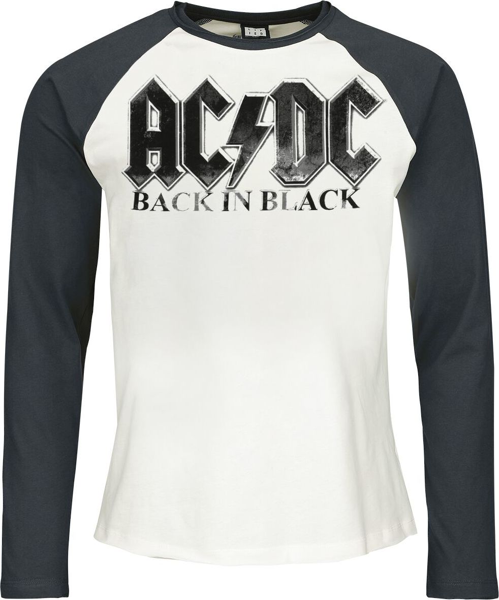 AC/DC Amplified Collection - Back In Black Baseball tričko s dlouhým rukávem vícebarevný - RockTime.cz AC/DC Amplified Collection - Back In Black Baseball tričko s dlouhým rukávem vícebarevný - RockTime.cz