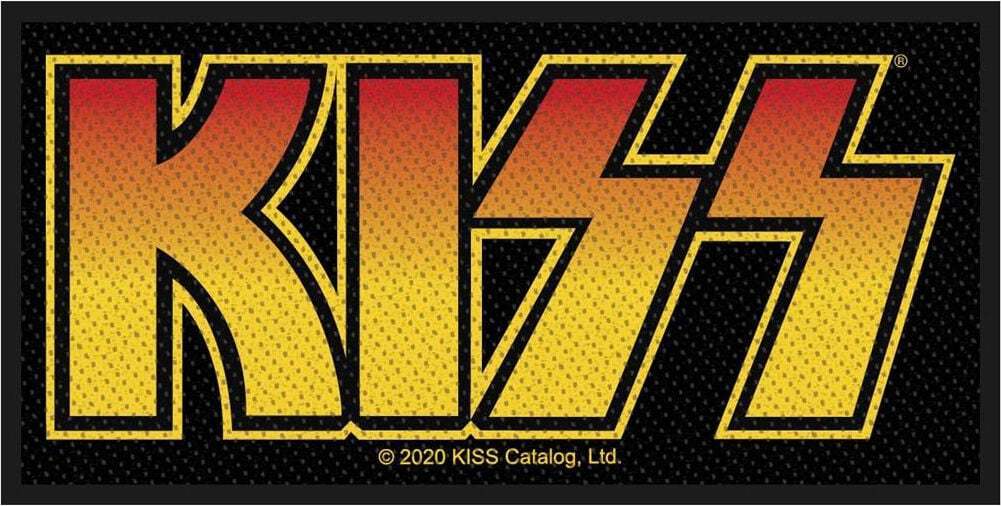 Kiss Kiss Logo nášivka cerná/žlutá/cervená - RockTime.cz
