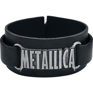 Metallica Metallica Logo Kožený náramek černá