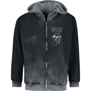 The Rolling Stones Smoke Mikina s kapucí na zip charcoal