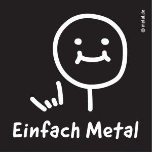 Metal.de Einfach Metal nášivka černá