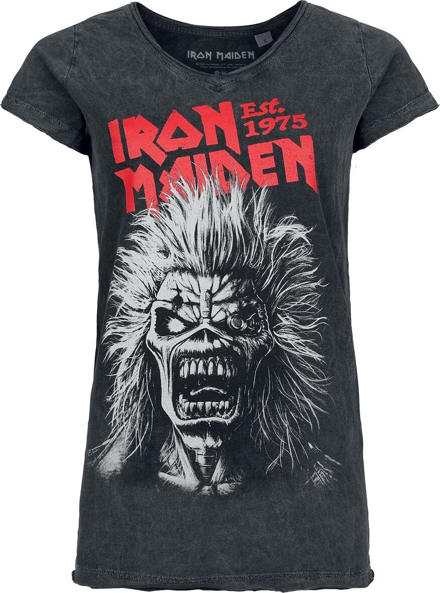 Iron Maiden Portrait Scram Dámské tričko šedá - RockTime.cz