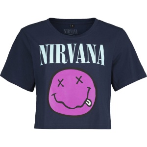 Nirvana Smiley Dámské tričko námořnická modrá - RockTime.cz
