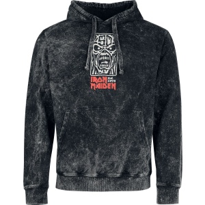 Iron Maiden Smoking Eddie Mikina s kapucí antracitová