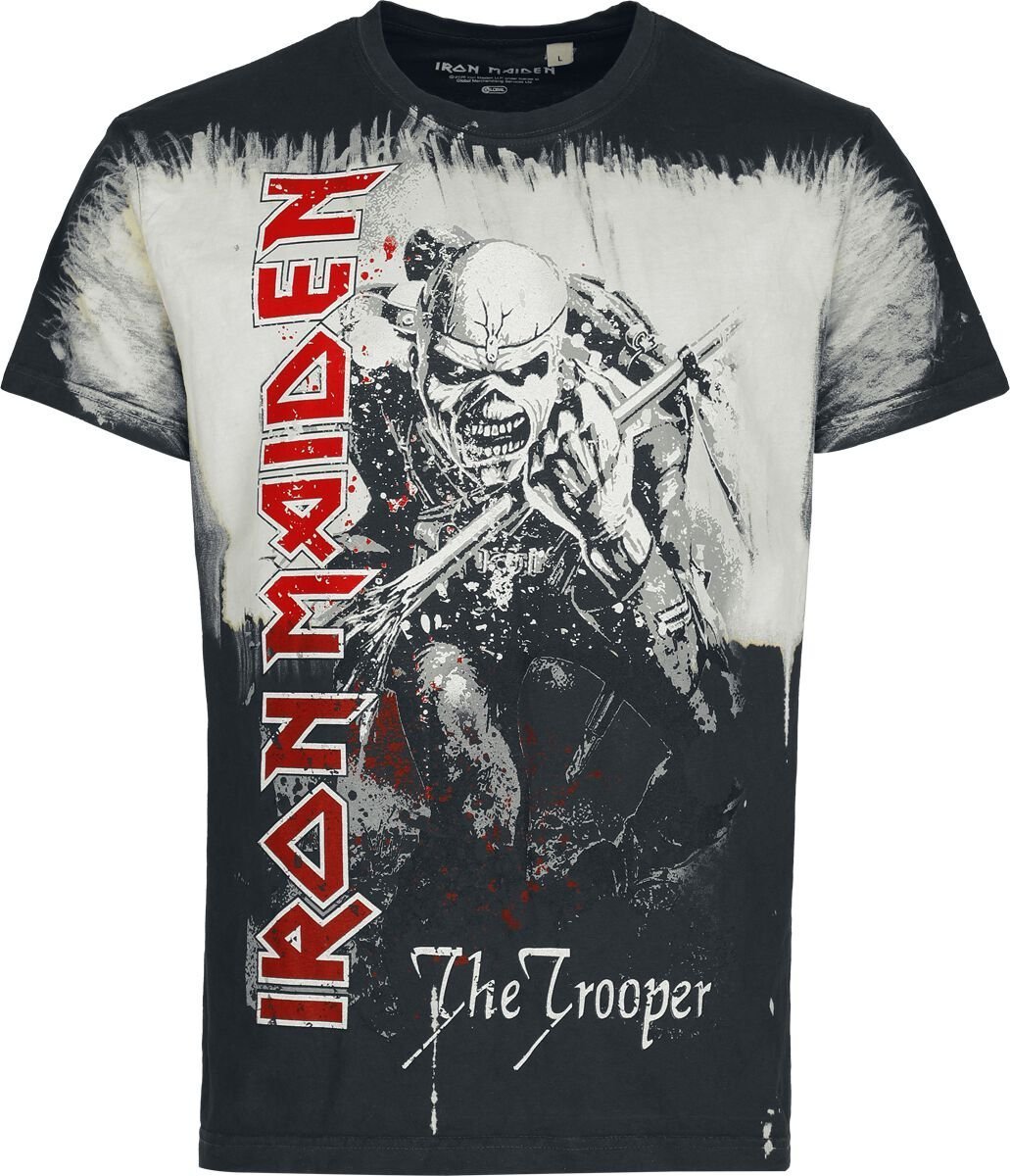 Iron Maiden The Trooper Tričko cerná/bílá - RockTime.cz