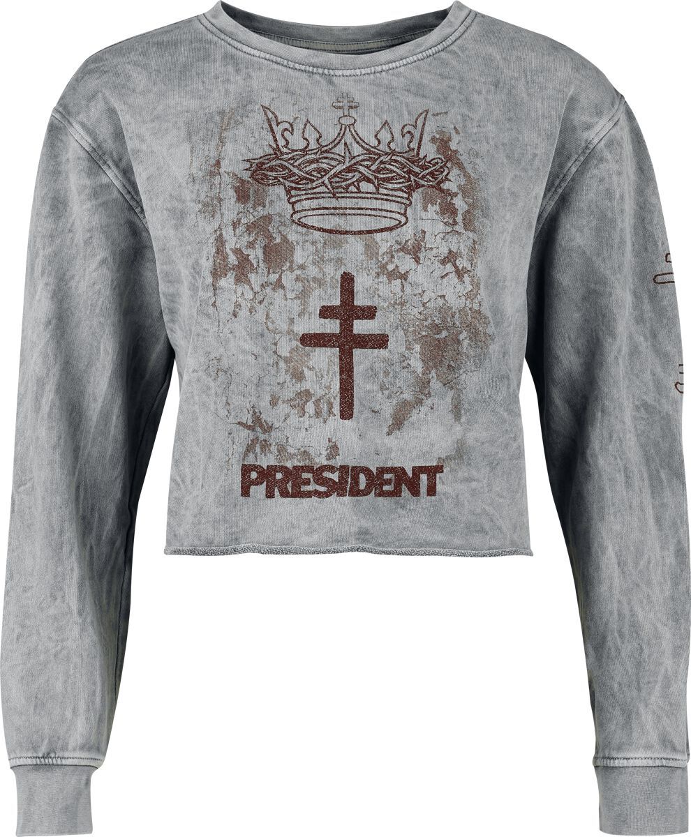 President Cropped Crown Mikina šedá - RockTime.cz President Cropped Crown Mikina šedá - RockTime.cz