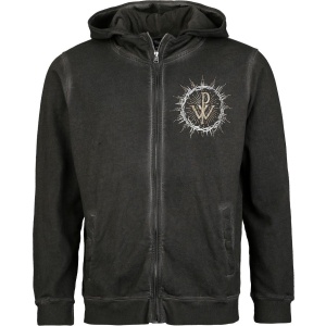 Powerwolf Crest Wolves Mikina s kapucí na zip tmavě šedá