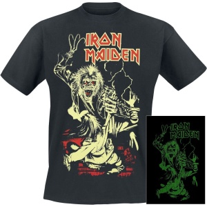 Iron Maiden Fire Ring - Glow In The Dark Tričko černá