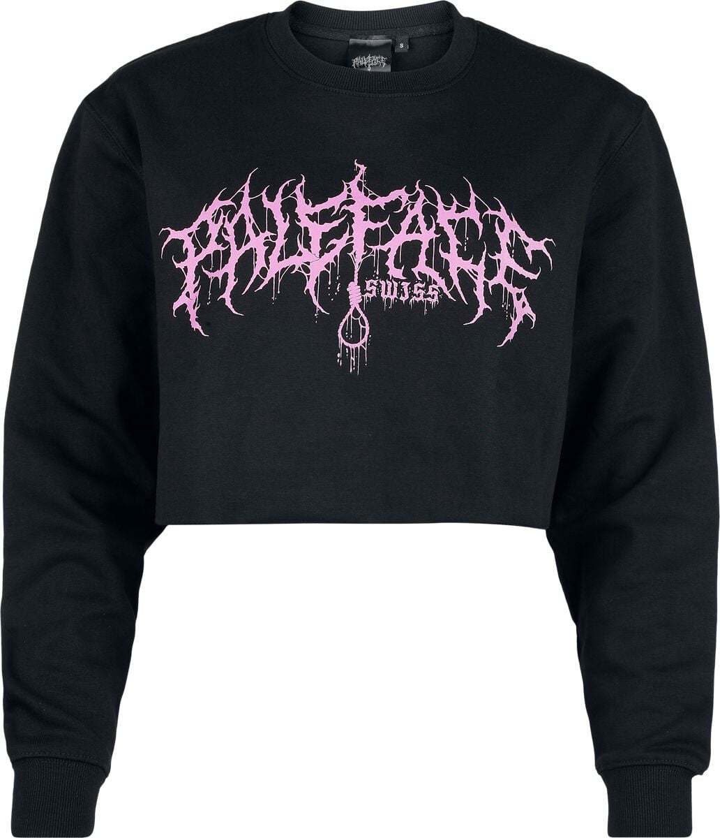 Paleface Swiss Pink Logo Dámská mikina černá - RockTime.cz